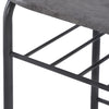 3 Pcs Compact Dining Room Set Kitchen Breakfast Bar Table with Storage Shelf