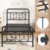 Modern Mattress Foundation Single Size Platform Bed-Black
