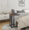 Metal Sofa End Table Side Tables Coffee Snack Table w/Wooden Top for Living Room