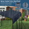440 x 300 cm Heavy-Duty Metal Carport Garage Car Shelter Car Canopy Tent