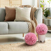 28cm Decorative Balls Garden Faux Plants 2 PCS Artificial Plant-Pink