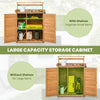 Outdoor Potting Bench Wooden Garden Storage Cabinet Workstation Table Natural