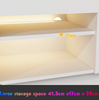 High Gloss White TV Stand Cabinet Unit Doors Storage with RGB LED Cupboard