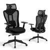 High Back Executive Chair w/ Adjustable Lumbar Support-Black