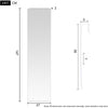 Full Length Over Door Mirror Door Hung Mirror Dormitory Wardrobe Bedroom Mirror