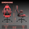 Ralex-chair Gaming Chair, Computer Chairs with Fold-up Armrests, Red/Black