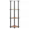 3/4/5 Tier Home Storage Corner Shelf Shelving Rack Unit Grey Display Stand