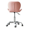 Cushioned Computer Desk Office Chair Chrome Legs Lift Swivel Adjustable Height