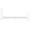 Bed Frame with Headboard White 90x200 cm Solid Wood vidaXL