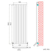 Vertical Radiator Flat Panel Tall Upright Rad 1800 Anthracite White Black Double