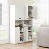 166cm Modern Hutch Cabinet Kitchen Pantry Storage w/Microwave Stand-White