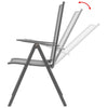 2x Outdoor Reclining Chairs Steel Mesh Garden Patio Furniture Seat