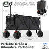 Flamaker Folding Festival Wagon, Big Wheels, Camping, Fishing, Beach Trolley