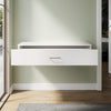 Wall Hanging Dressing Table High Gloss Vanity Makeup Desk with Storage Drawer