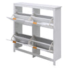 Shoe Storage Cabinet Cupboard 4 Door Hallway Organiser Compact Space Saver