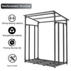 S/M/L Metal Firewood Fire Log Rack Wood Storage Rack Holder Indoor Outdoor Cover