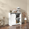 Sliding Barn Door Buffet Sideboard Storage Cabinet Home Bar Living Room Cabinet