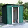 4x6ft Steel Pent Rooftop Garden Shed Bicycle Tool Sturdy Storage House FREE BASE