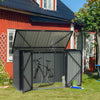 7ft Garden Lockable Storage Bike Tool Box Large Outdoor Garbage Bin Shed Locking