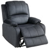 Recliner Armchair for Living Room, Recliner Chair with Cup Holder Black