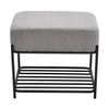 Small Corduroy Shoe Bench Upholstered Storage Footstool Bench Hallway Entryway