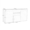 TV Stand Cabinet Sideboard Modern Living Room Cupboard Unit Cabinet with LED