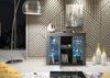 Modern Sideboard Display Cabinet I TV Stand I High Gloss Doors I Free LED Lights
