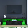 Modern TV Stand Unit Cabinet Living Room Set Entertainment Gloss Doors Free LED