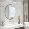 Oval Wall Mirror Self Adhesive Stick Decor Bathroom Glass Vanity Mirror Modern