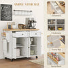 Rolling Kitchen Island Cart Trolley Unit Countertop Storage Cabinet Drawers Rack