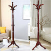 Solid Wood Coat Rack Stand Clothes Hanging Rail Rack Shelf Closet Portable Use