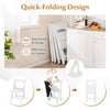 4 Pack Folding Chairs Dining Chair Set w/ Padded Seat & Back-White