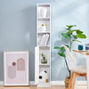 162cm Tall Storage Cabinet Bathroom Corner Slim Cabinet with 3-Tier Shelf&Door