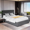 VELVET OTTOMAN STORAGE BED FRAME GAS LIFT UP 4FT6 DOUBLE SIZE WITH DRAWER