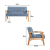 Solid Wooden Frame Scandi Linen Armchair Mini Sofa Button Upholstered Kids Chair
