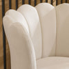 Set of 2 Counter Height Kitchen Bar Stools Scalloped Shell Back Cream