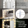 High Gloss White Dressing Table Vanity Makeup Desk 4 Drawers& Stool& LED Mirror