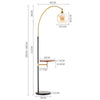 Modern Uplighter Floor Lamp LED Adjustable Living Room Standard Light Tea Table