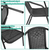 Patio Seating Glass Table Outdoor Furniture Garden Dining Table Stacking Chairs