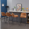 2X Breakfast Bar Stools Thickened Pad Linen Dining Chairs for Counter Kitchen