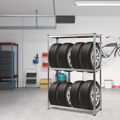 120 x 40 x 180CM 3-Tier Industrial Tire Rack Storage Tyre Rack Adjustable Shelve
