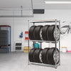 120 x 40 x 180CM 3-Tier Industrial Tire Rack Storage Tyre Rack Adjustable Shelve