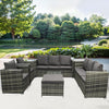 Rattan Garden 9 Seater Sofa Furniture Chair Dining Table Patio Set Outdoor Patio