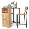 3-Piece Bar Table and Chairs Set Counter Height Kitchen Table