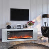 Modern 3 Sided Fireplace 60 inch Electric Fireplace Flame Heater Wall Inset Fire