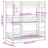 Triple Bunk Bed Wax Brown 90x190 Solid Wood Pine Z8W7