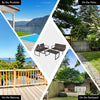 4Pcs Outdoor Conversation Set Metal Frame Garden Patio Chair Loveseat Table Set