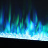 Wall 50 Inch Electric Fireplace 9 LED Colors Crystals/Log Bed Fire Place+ Remote