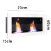 Bio Ethanol Fireplace Modern Wall Biofire 2/3 Burner Fire Place With Glass Panel