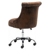 Swivel Executive Office Chair Mid Back PU Leather Upholstered Computer Desk Seat